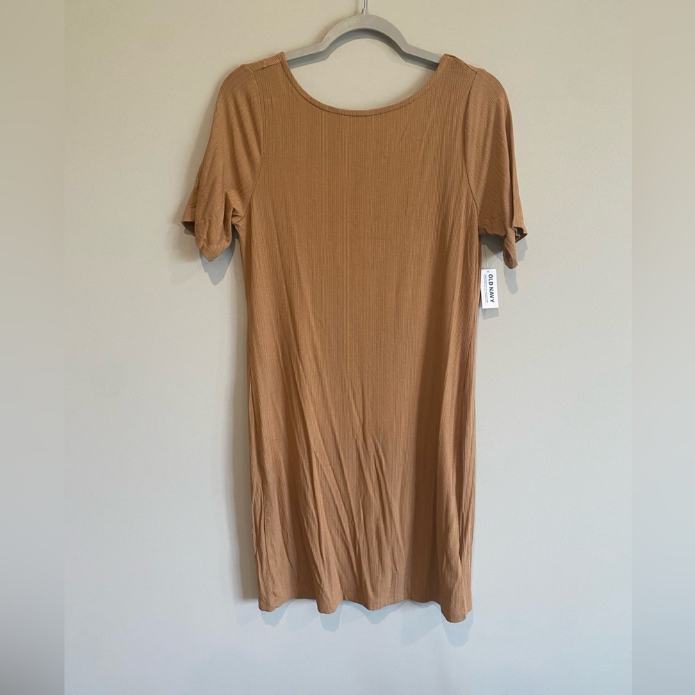 Scooped back body con dress
